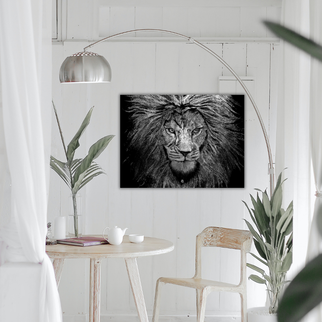 Lion Head Poster Giclée Fine Art - Graphartixry - baseball cap, unisex pullover hoodie, graphic tees, long hooded sweatshirt, eco friendly bomber jacket, unisex denim jacket, Crossbody Bag, hard case for iPhone, rubber case for airpods, case for Samsung -  Graphartixry