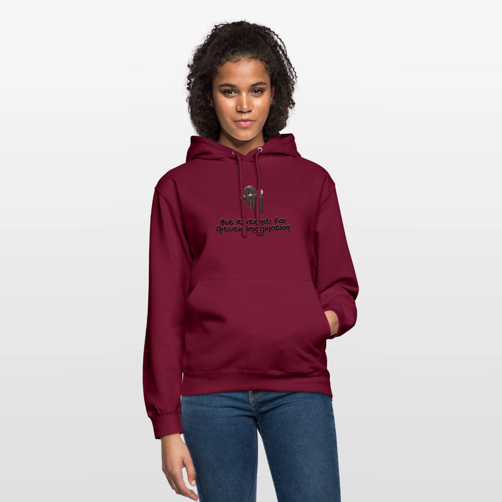 Artistic Imagination Hoodie - bordeaux