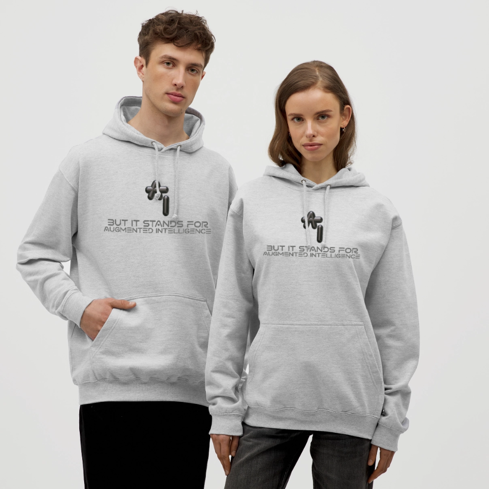Augmented Intelligence Hoodie - gris clair chiné