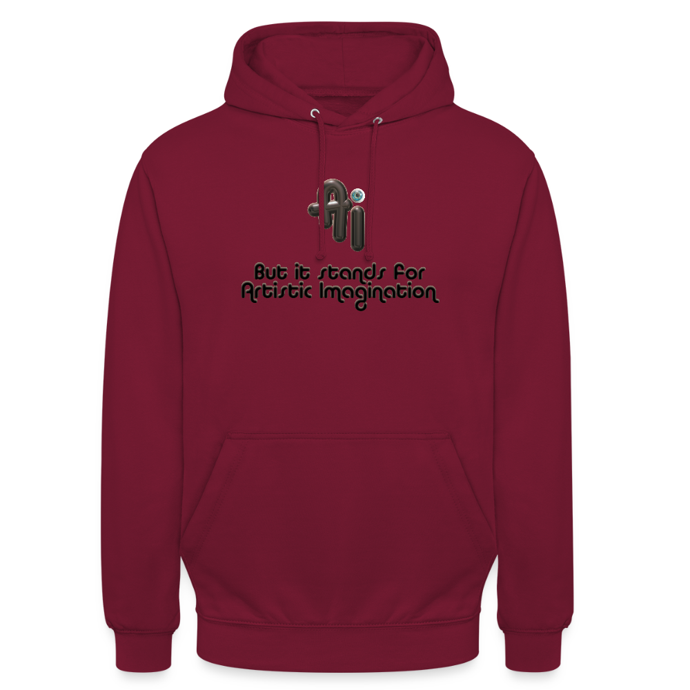 Artistic Imagination Hoodie - bordeaux