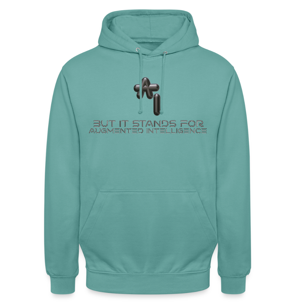 Augmented Intelligence Hoodie - turquoise pastel