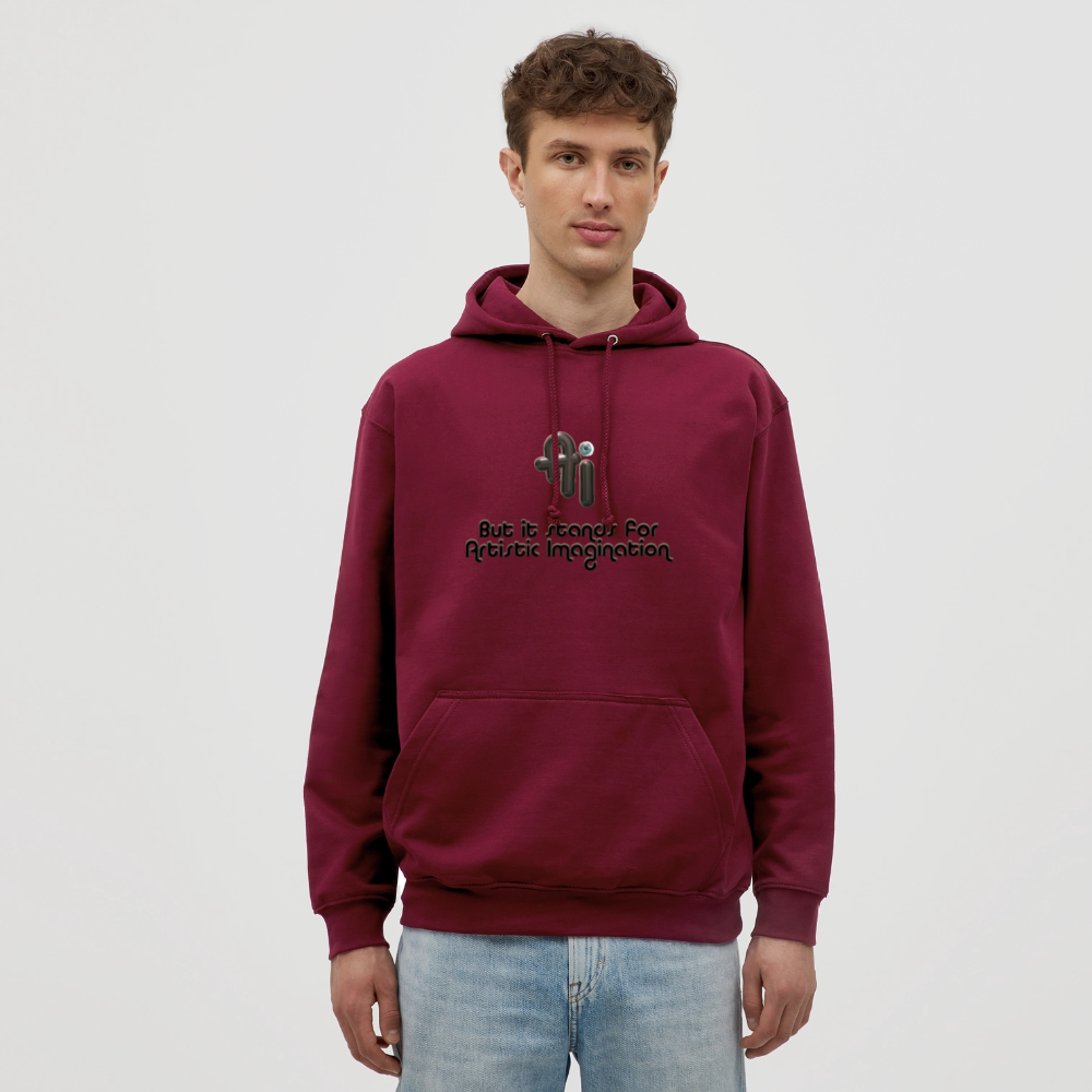 Artistic Imagination Hoodie - bordeaux