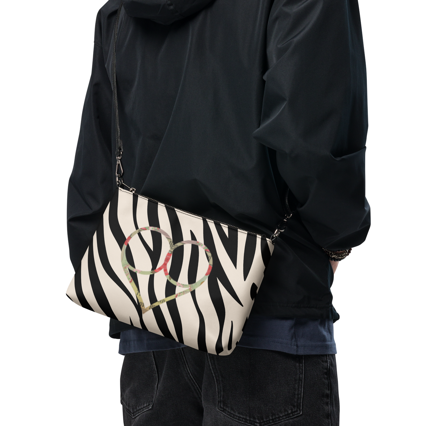 Love Bill Zebra Crossbody bag - Graphartixry - baseball cap, unisex pullover hoodie, graphic tees, long hooded sweatshirt, eco friendly bomber jacket, unisex denim jacket, Crossbody Bag, hard case for iPhone, rubber case for airpods, case for Samsung -  Graphartixry