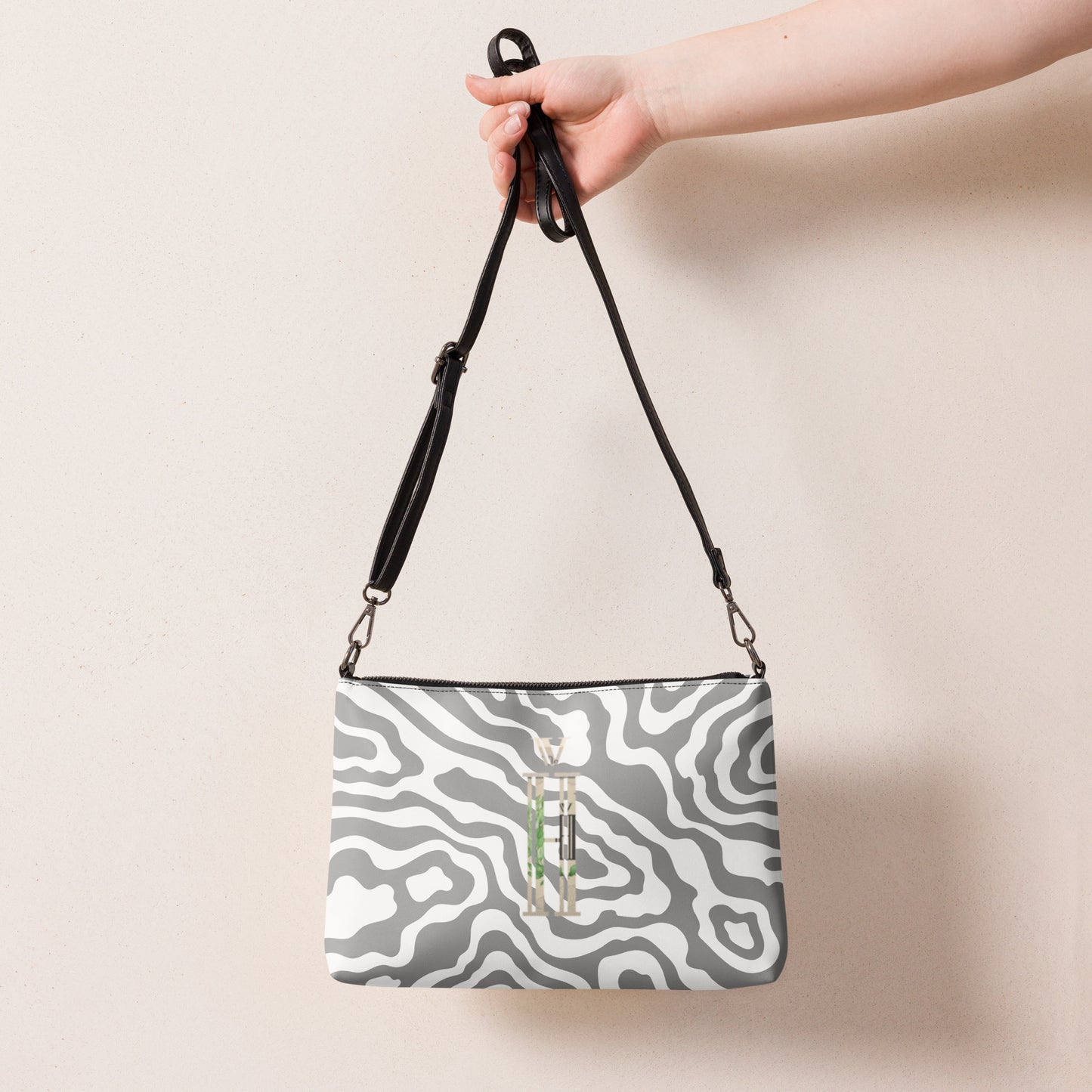 Honorability Grey Zebra Crossbody bag - Graphartixry