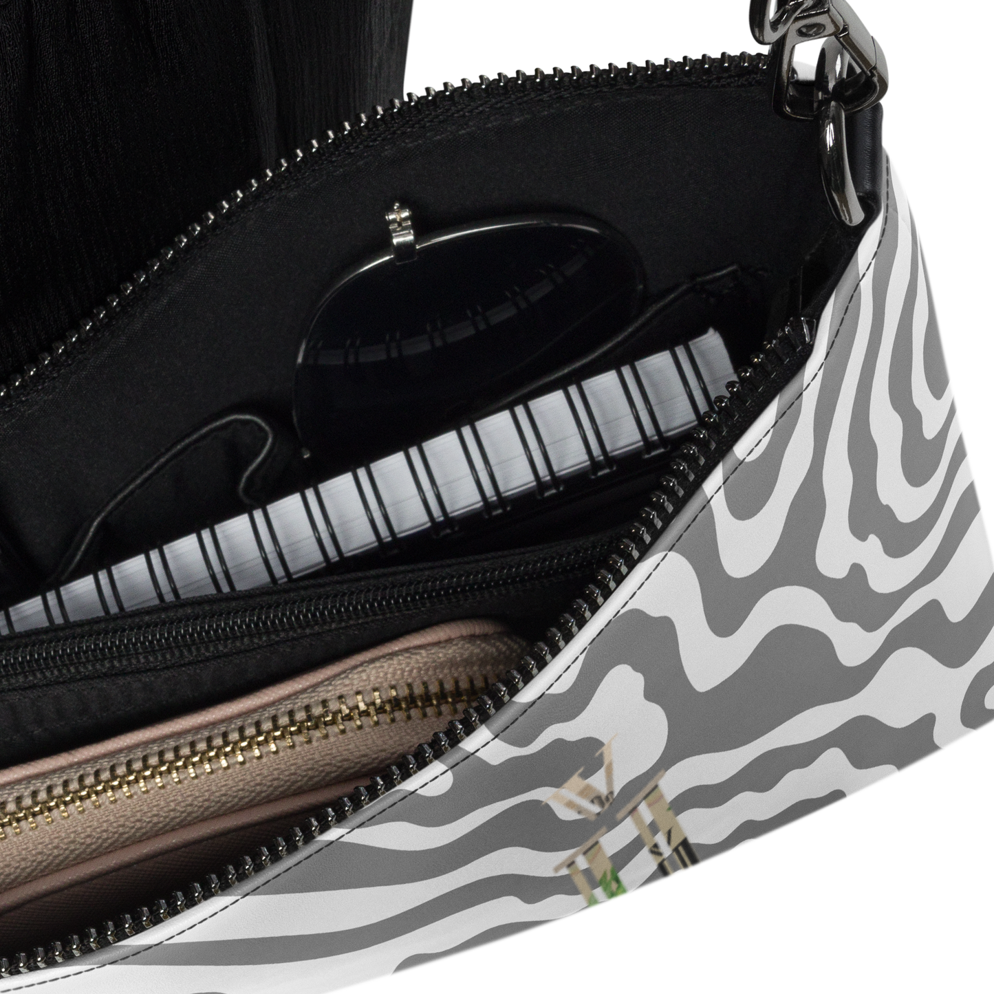 Honorability Grey Zebra Crossbody bag - Graphartixry