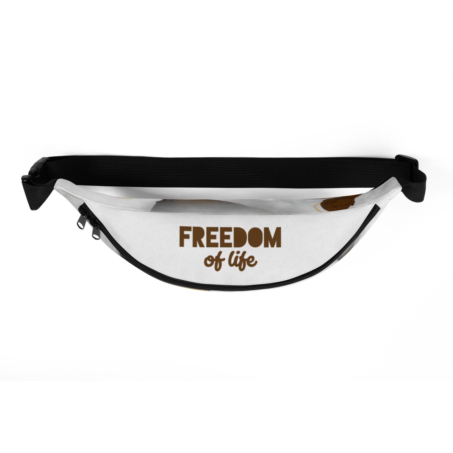 Freedom of Life Fanny Pack - Graphartixry - baseball cap, unisex pullover hoodie, graphic tees, long hooded sweatshirt, eco friendly bomber jacket, unisex denim jacket, Crossbody Bag, hard case for iPhone, rubber case for airpods, case for Samsung -  Graphartixry