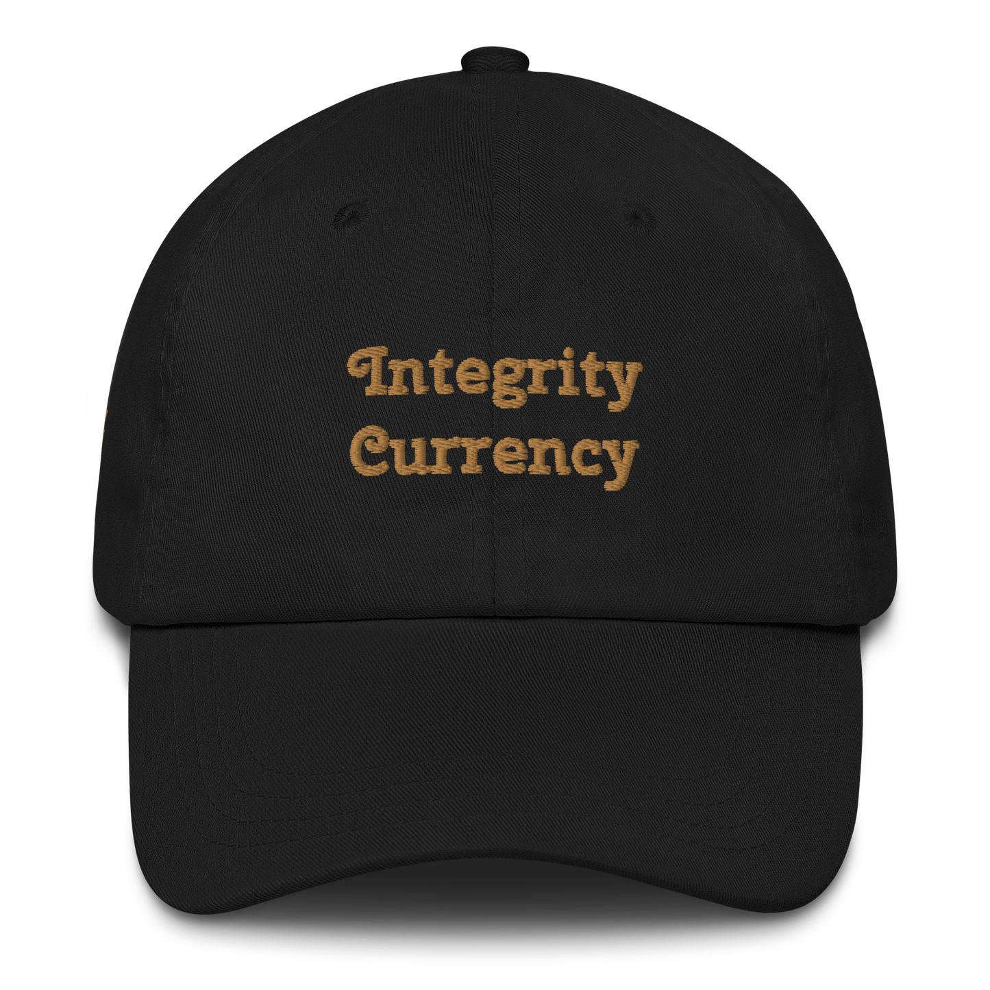 Integrity Currency Cap - Graphartixry - baseball cap, unisex pullover hoodie, graphic tees, long hooded sweatshirt, eco friendly bomber jacket, unisex denim jacket, Crossbody Bag, hard case for iPhone, rubber case for airpods, case for Samsung -  Graphartixry