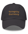 Integrity Currency Cap - Graphartixry - baseball cap, unisex pullover hoodie, graphic tees, long hooded sweatshirt, eco friendly bomber jacket, unisex denim jacket, Crossbody Bag, hard case for iPhone, rubber case for airpods, case for Samsung -  Graphartixry