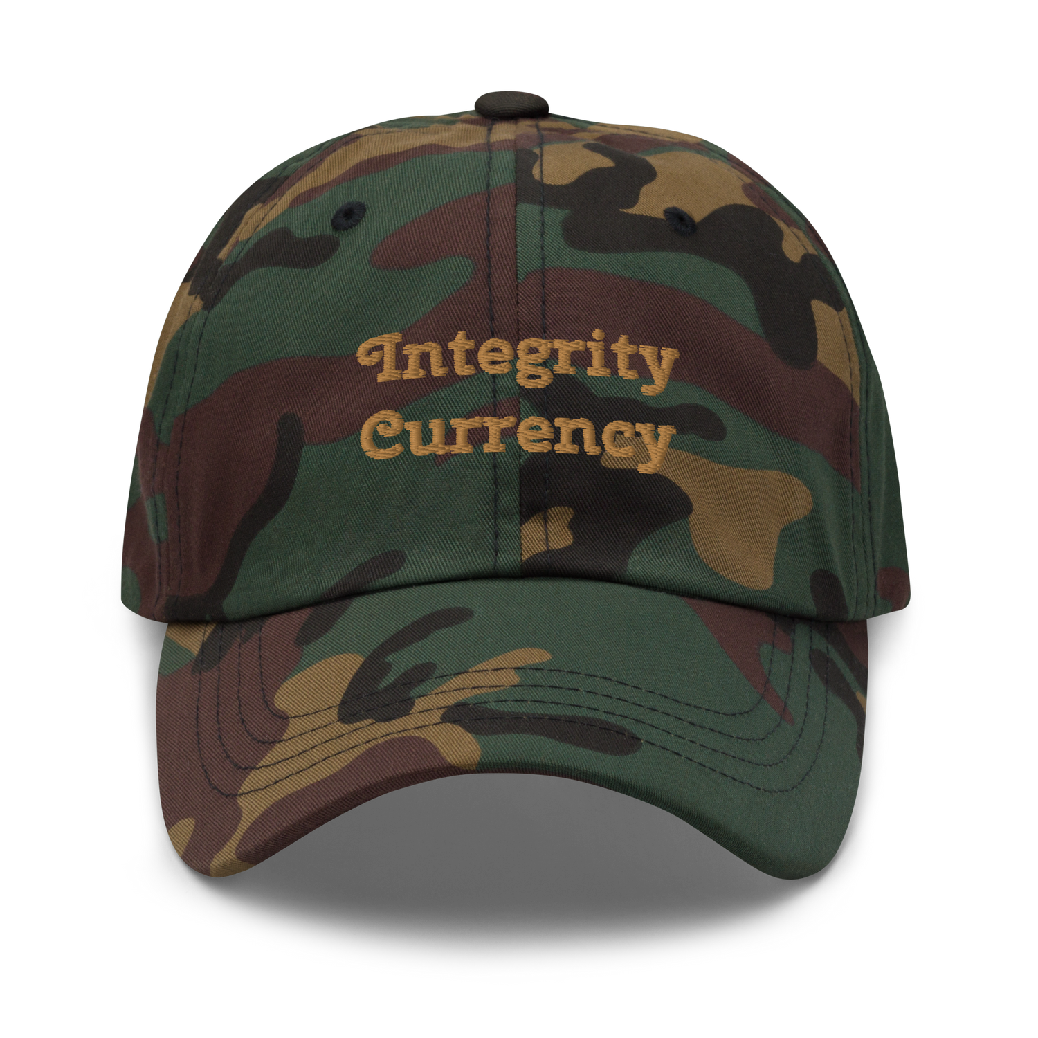 Integrity Currency Cap - Graphartixry - baseball cap, unisex pullover hoodie, graphic tees, long hooded sweatshirt, eco friendly bomber jacket, unisex denim jacket, Crossbody Bag, hard case for iPhone, rubber case for airpods, case for Samsung -  Graphartixry