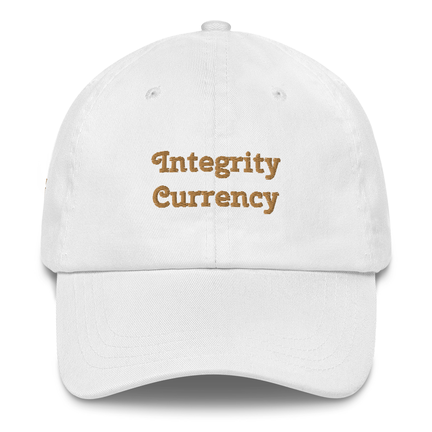 Integrity Currency Cap - Graphartixry - baseball cap, unisex pullover hoodie, graphic tees, long hooded sweatshirt, eco friendly bomber jacket, unisex denim jacket, Crossbody Bag, hard case for iPhone, rubber case for airpods, case for Samsung -  Graphartixry