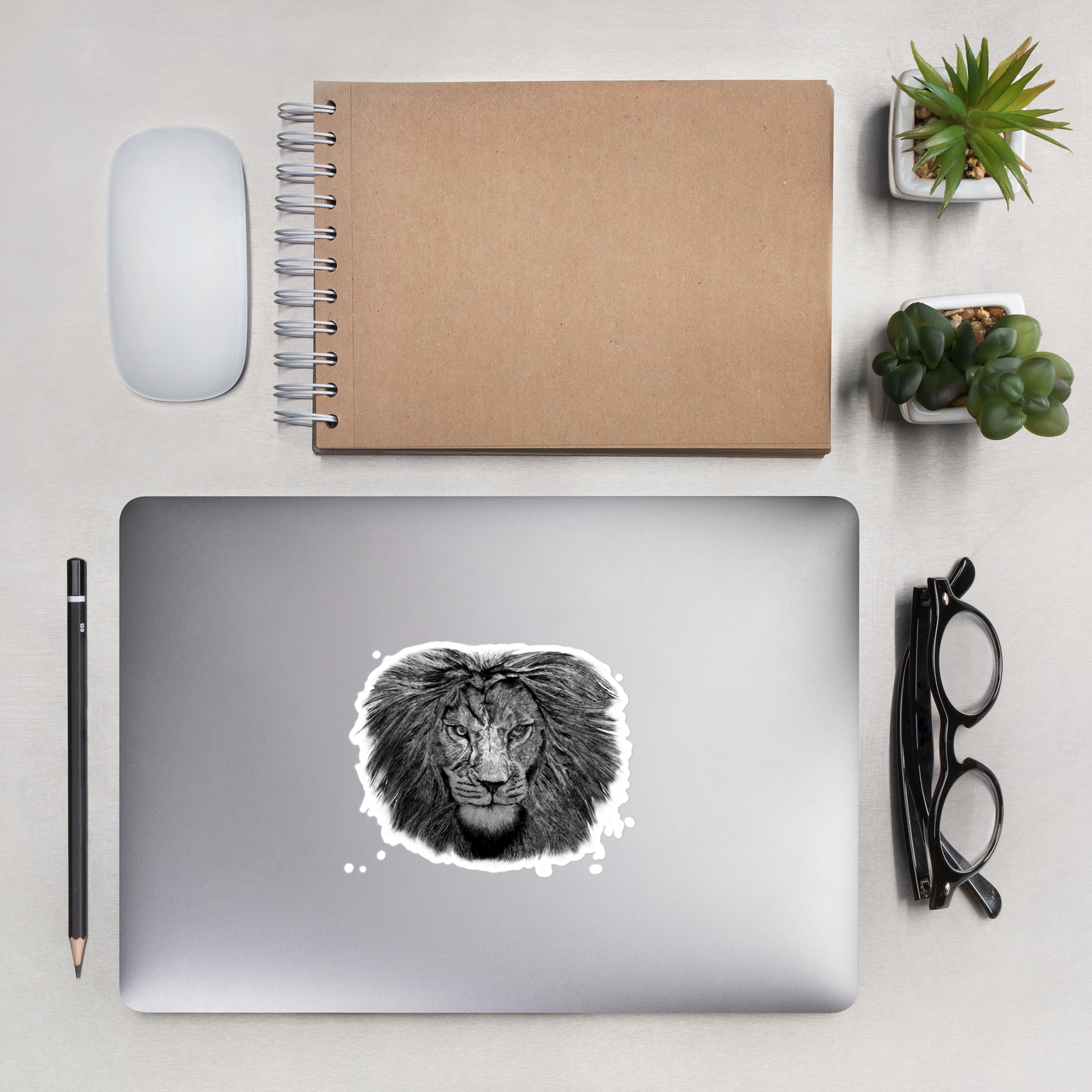 Lion Head Bubble-free stickers