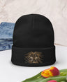 Lion Head Embroidered Beanie - Graphartixry - baseball cap, unisex pullover hoodie, graphic tees, long hooded sweatshirt, eco friendly bomber jacket, unisex denim jacket, Crossbody Bag, hard case for iPhone, rubber case for airpods, case for Samsung -  Graphartixry