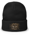 Lion Head Embroidered Beanie - Graphartixry - baseball cap, unisex pullover hoodie, graphic tees, long hooded sweatshirt, eco friendly bomber jacket, unisex denim jacket, Crossbody Bag, hard case for iPhone, rubber case for airpods, case for Samsung -  Graphartixry