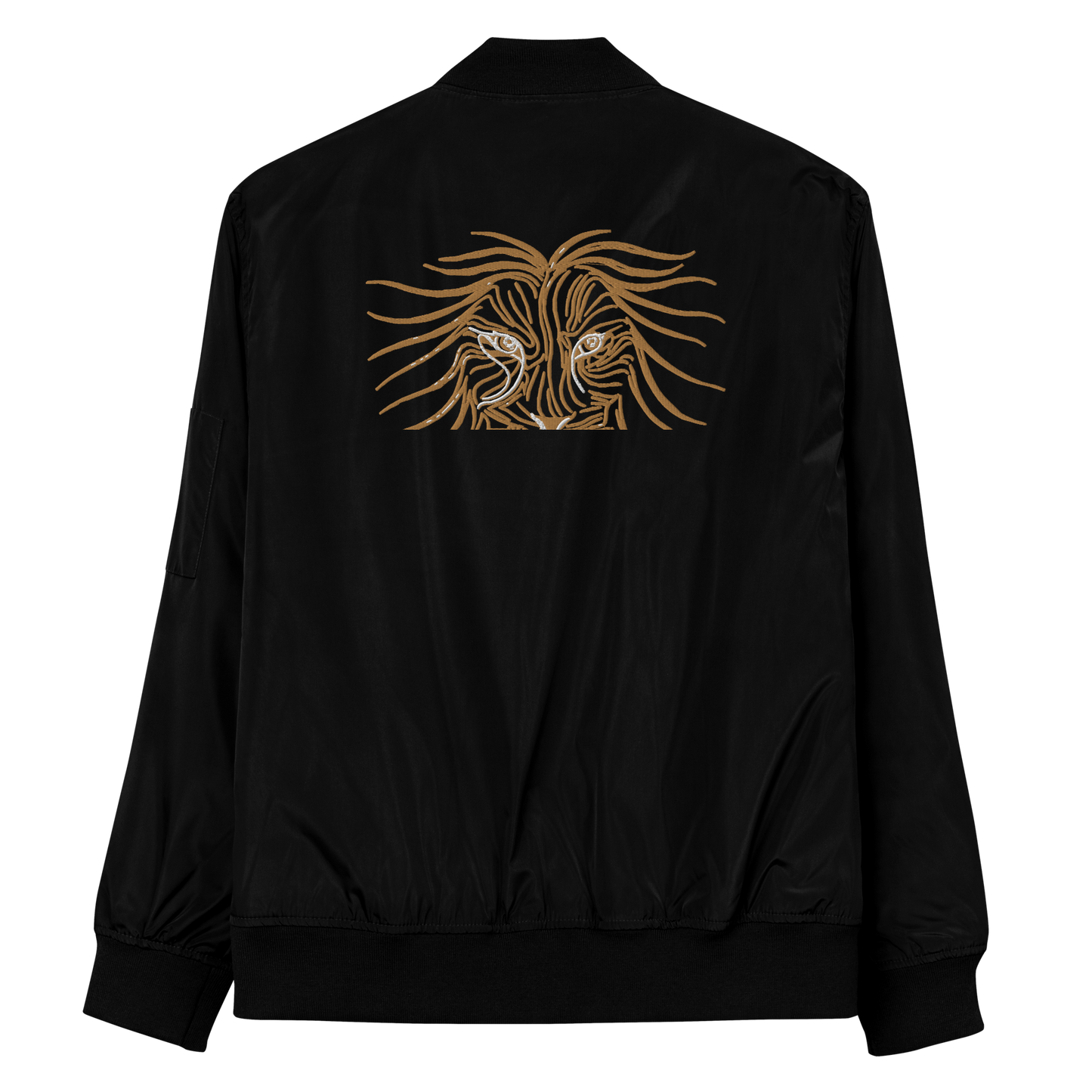 Recycled Lion Head Bomber Jacket - Graphartixry - baseball cap, unisex pullover hoodie, graphic tees, long hooded sweatshirt, eco friendly bomber jacket, unisex denim jacket, Crossbody Bag, hard case for iPhone, rubber case for airpods, case for Samsung -  Graphartixry