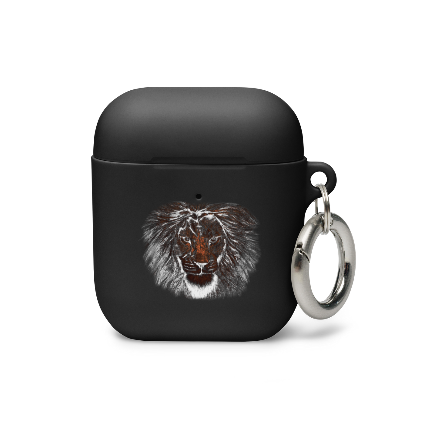 Rubber case for AirPods® Lion head - Graphartixry - baseball cap, unisex pullover hoodie, graphic tees, long hooded sweatshirt, eco friendly bomber jacket, unisex denim jacket, Crossbody Bag, hard case for iPhone, rubber case for airpods, case for Samsung -  Graphartixry