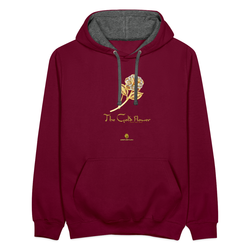 Sweat à capuche - The Gold Flower - bordeaux/anthracite