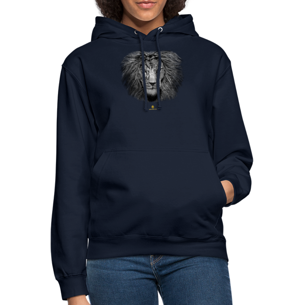 Sweat à Capuche Unisexe Tête de lion Noir & Blanc - Graphartixry - marine