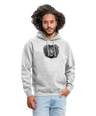 Sweat à Capuche Unisexe Tête de lion Noir & Blanc - Graphartixry - gris clair chiné