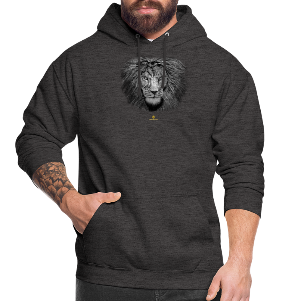 Sweat à Capuche Unisexe Tête de lion Noir & Blanc - Graphartixry - charbon