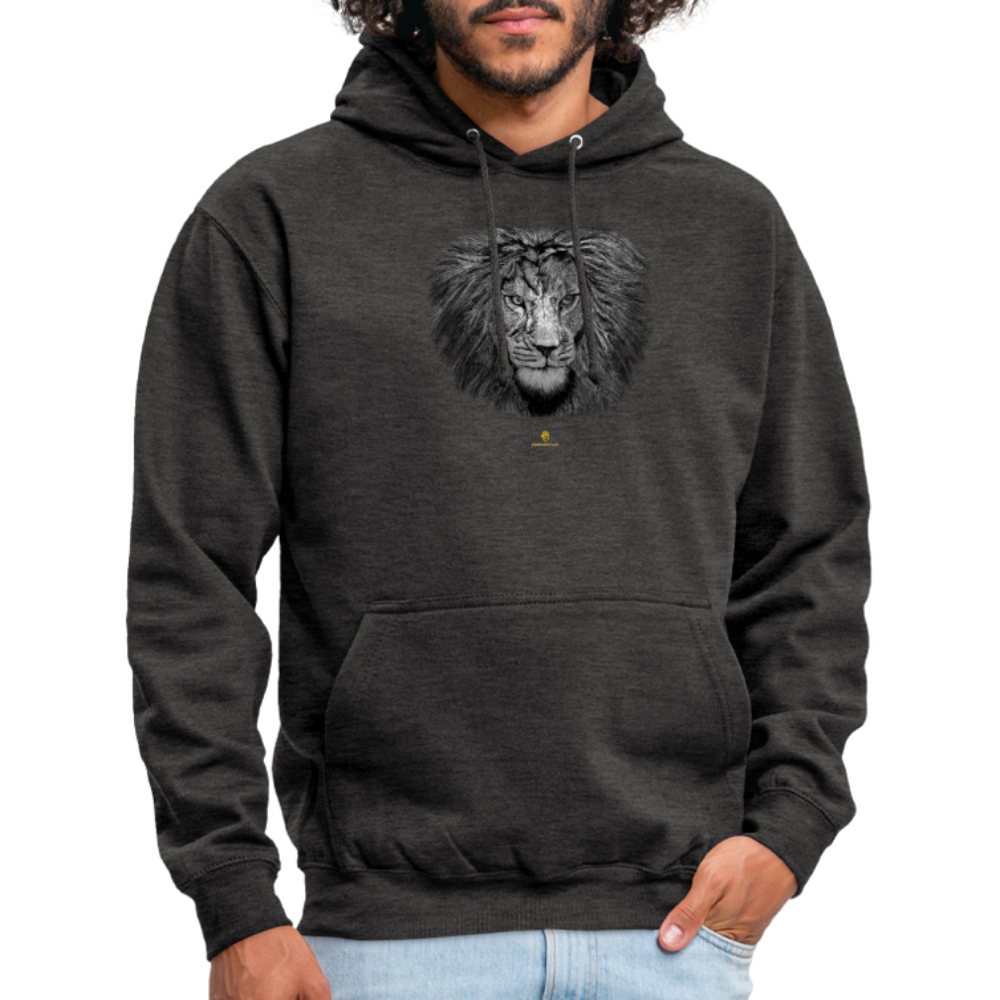 Sweat à Capuche Unisexe Tête de lion Noir & Blanc - Graphartixry - charbon