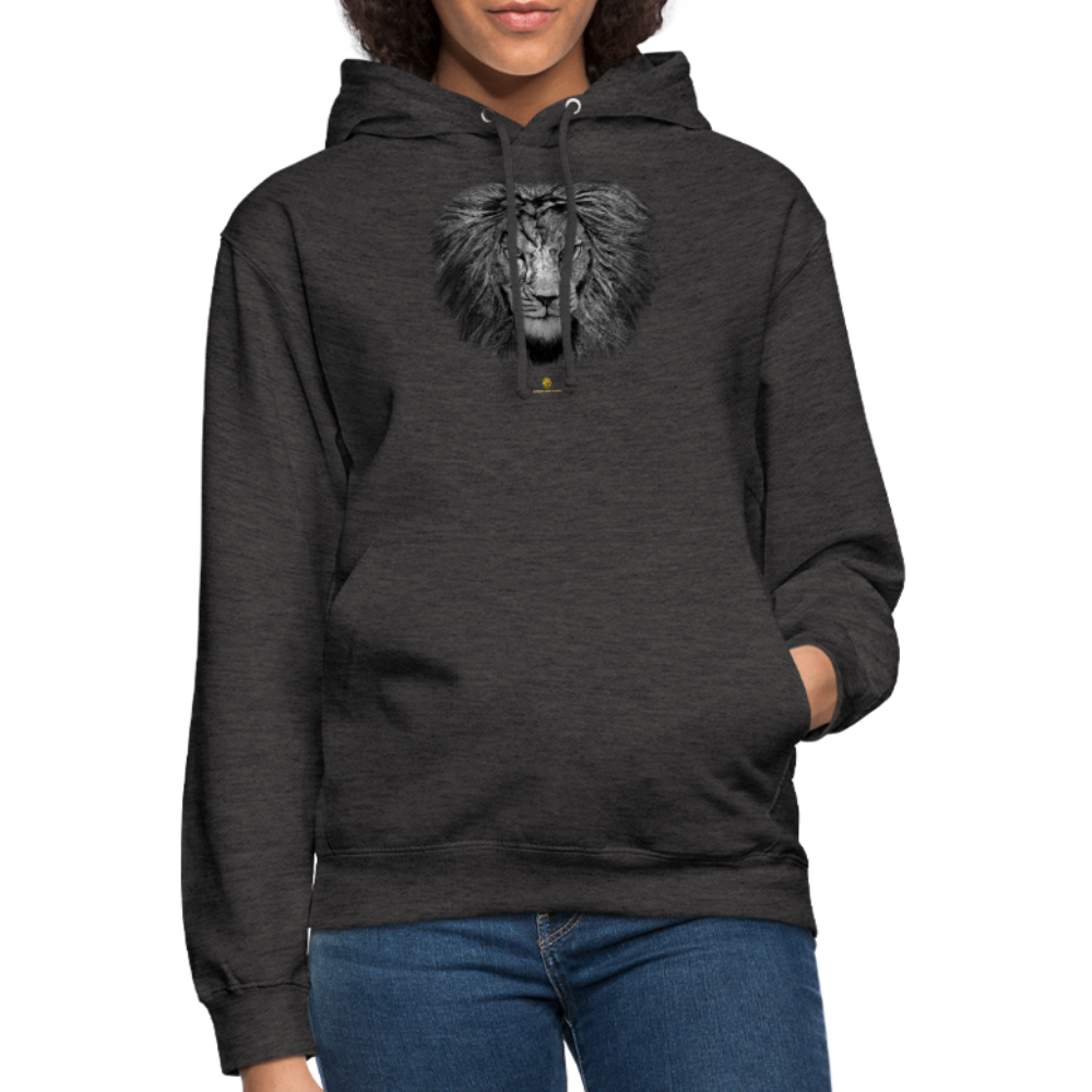 Sweat à Capuche Unisexe Tête de lion Noir & Blanc - Graphartixry - charbon