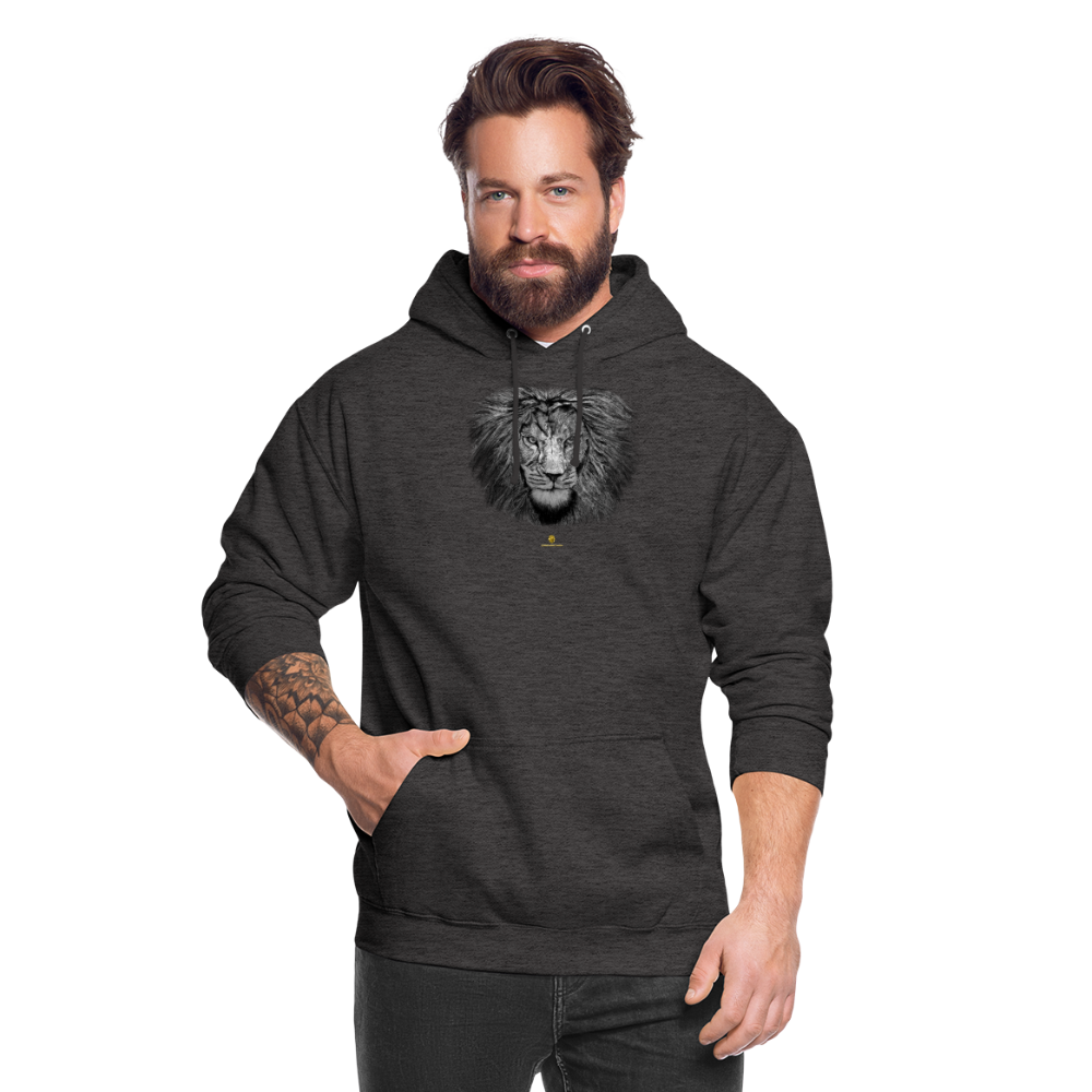 Sweat à Capuche Unisexe Tête de lion Noir & Blanc - Graphartixry - charbon