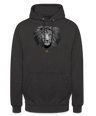 Sweat à Capuche Unisexe Tête de lion Noir & Blanc - Graphartixry - charbon