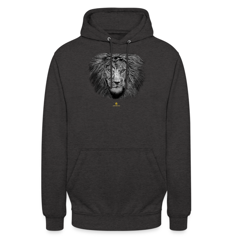 Sweat à Capuche Unisexe Tête de lion Noir & Blanc - Graphartixry - charbon