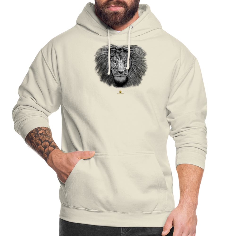 Sweat à Capuche Unisexe Tête de lion Noir & Blanc - Graphartixry - vanille