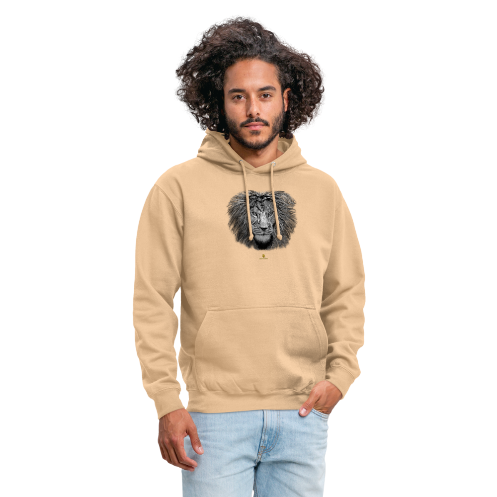 Sweat à Capuche Unisexe Tête de lion Noir & Blanc - Graphartixry - pêche