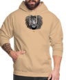 Sweat à Capuche Unisexe Tête de lion Noir & Blanc - Graphartixry - pêche