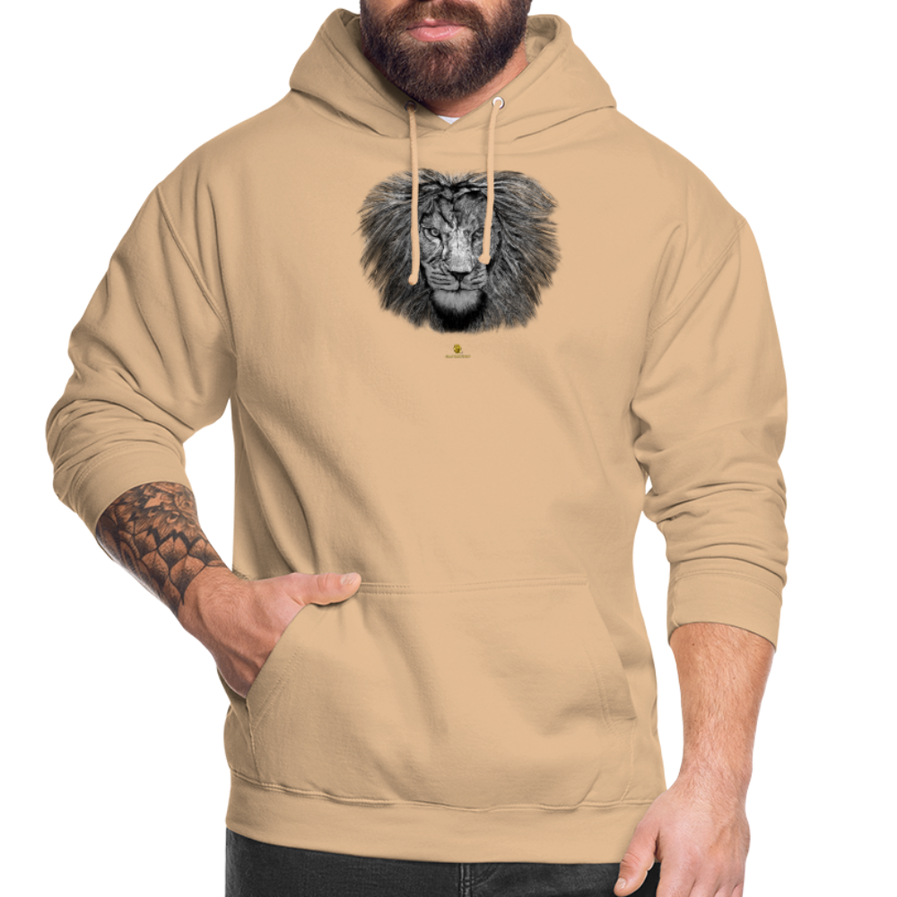 Sweat à Capuche Unisexe Tête de lion Noir & Blanc - Graphartixry - pêche