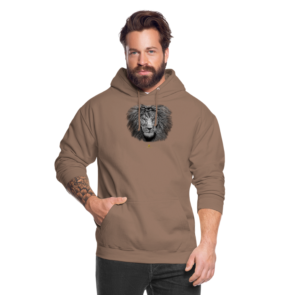 Sweat à Capuche Unisexe Tête de lion Noir & Blanc - Graphartixry - moka