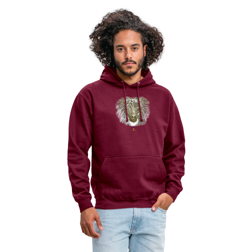 Lion Head - Vanilla Unisex Hoodie - Graphartixry - bordeaux