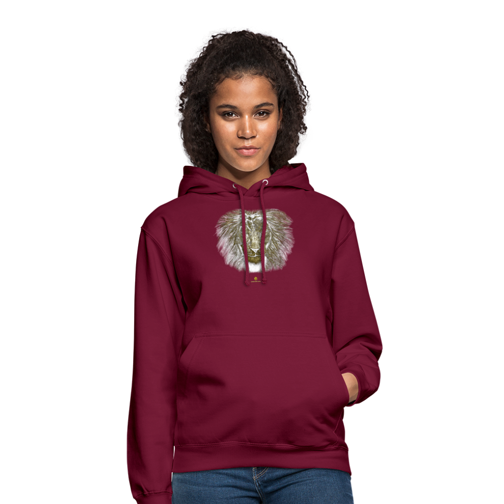 Lion Head - Vanilla Unisex Hoodie - Graphartixry - bordeaux