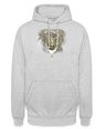 Lion Head - Vanilla Unisex Hoodie - Graphartixry - gris clair chiné