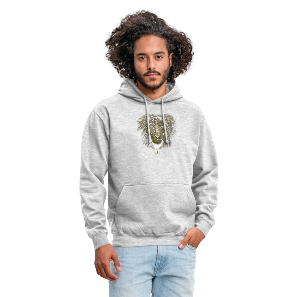 Lion Head - Vanilla Unisex Hoodie - Graphartixry - gris clair chiné