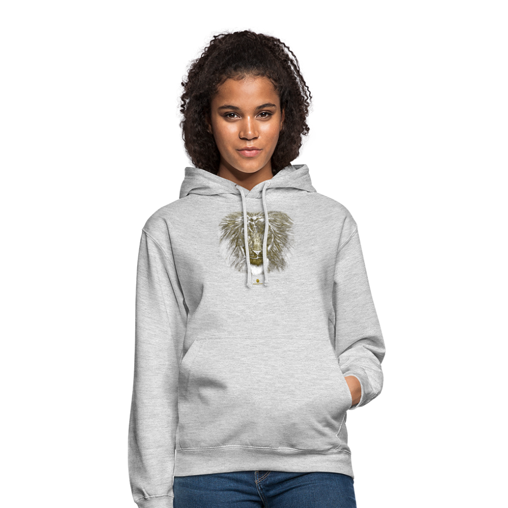 Lion Head - Vanilla Unisex Hoodie - Graphartixry - gris clair chiné