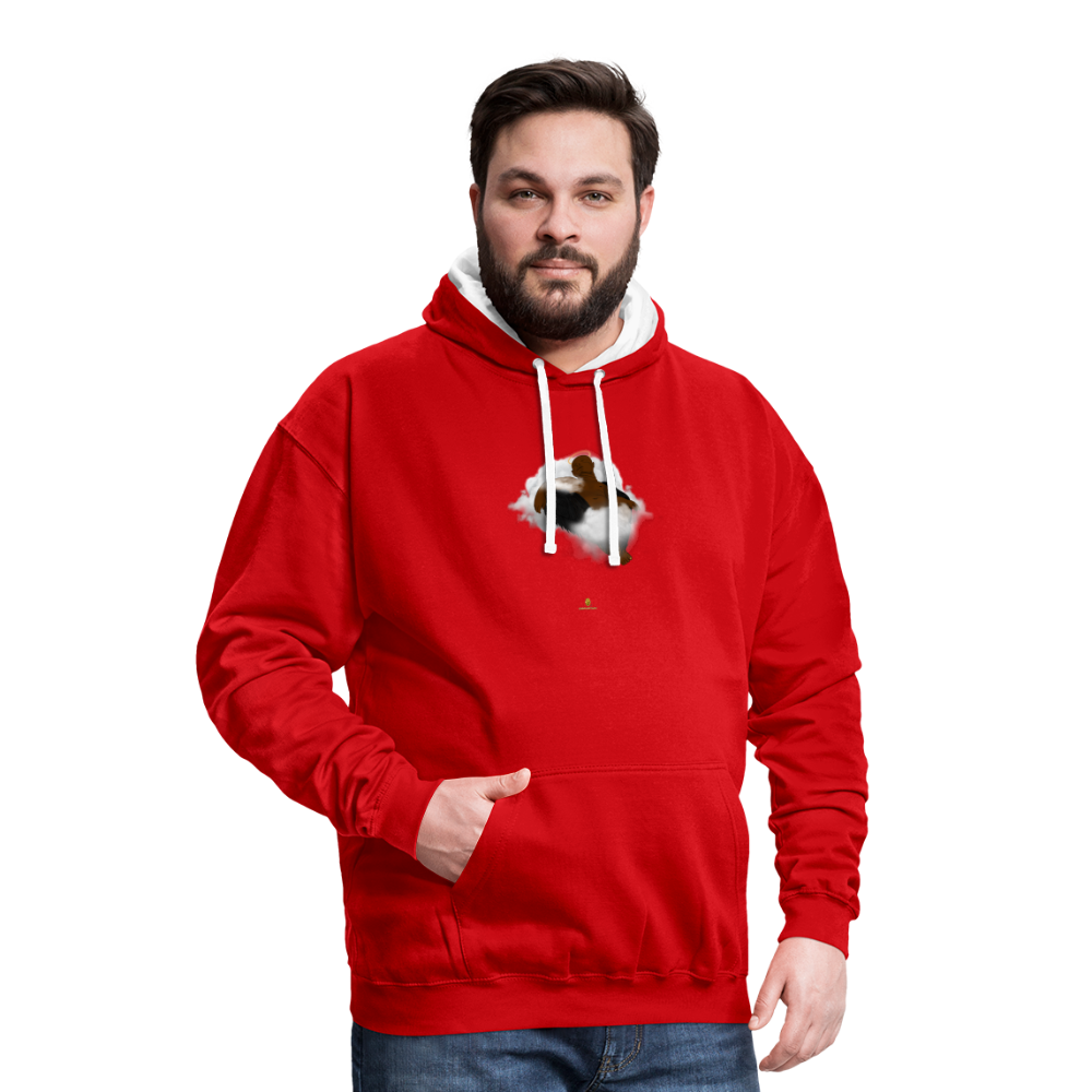 Freedom of Life Unisex Hoodie- Sweat à Capuche Liberté de vie - Graphartixry - rouge/blanc