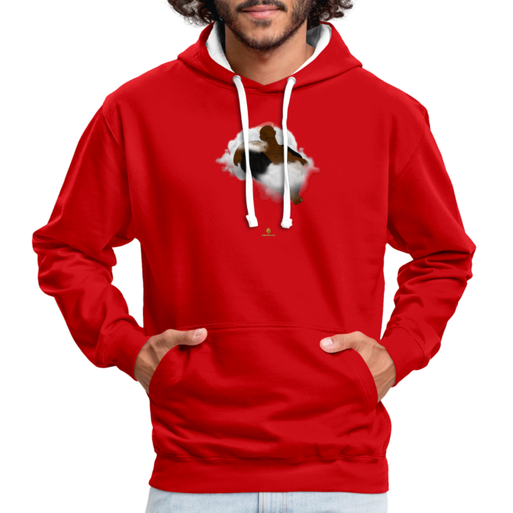 Freedom of Life Unisex Hoodie- Sweat à Capuche Liberté de vie - Graphartixry - rouge/blanc