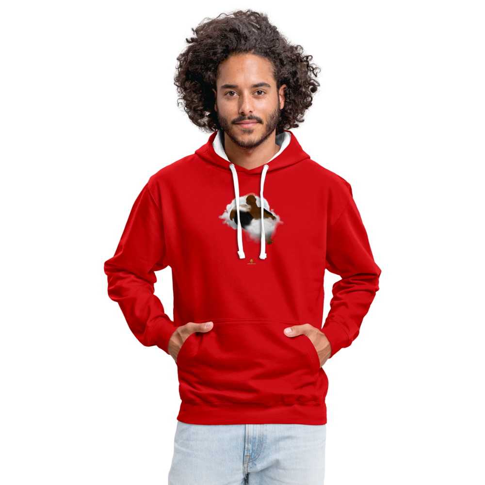 Freedom of Life Unisex Hoodie- Sweat à Capuche Liberté de vie - Graphartixry - rouge/blanc