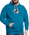 Freedom of Life Unisex Hoodie- Sweat à Capuche Liberté de vie - Graphartixry - bleu paon/gris chiné