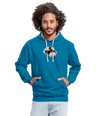 Freedom of Life Unisex Hoodie- Sweat à Capuche Liberté de vie - Graphartixry - bleu paon/gris chiné