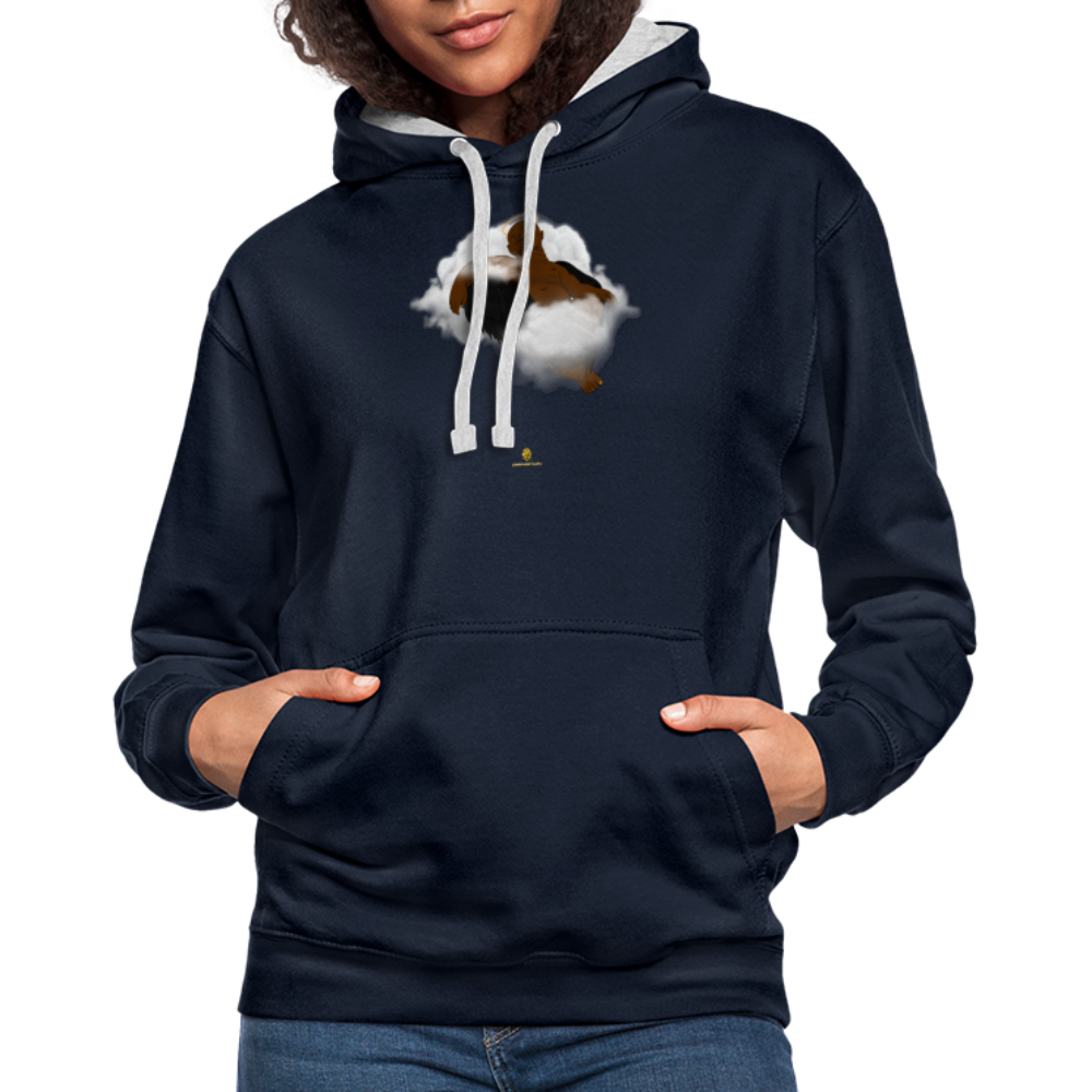 Freedom of Life Unisex Hoodie- Sweat à Capuche Liberté de vie - Graphartixry - bleu marine/gris chiné