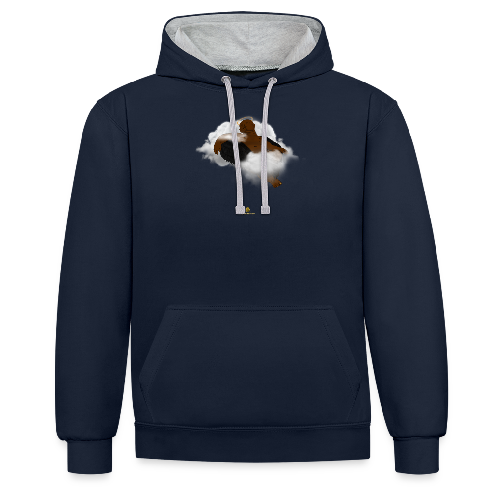 Freedom of Life Unisex Hoodie- Sweat à Capuche Liberté de vie - Graphartixry - bleu marine/gris chiné