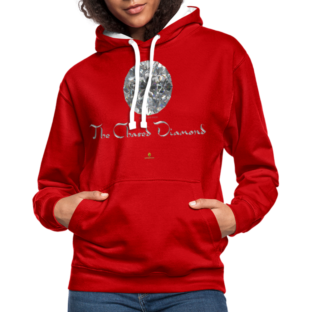 Sweat à Capuche The Chased Diamond - Graphartixry - rouge/blanc