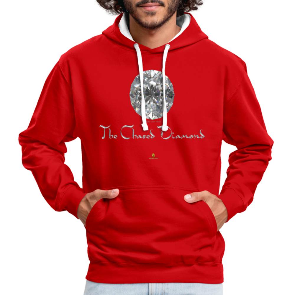 Sweat à Capuche The Chased Diamond - Graphartixry - rouge/blanc