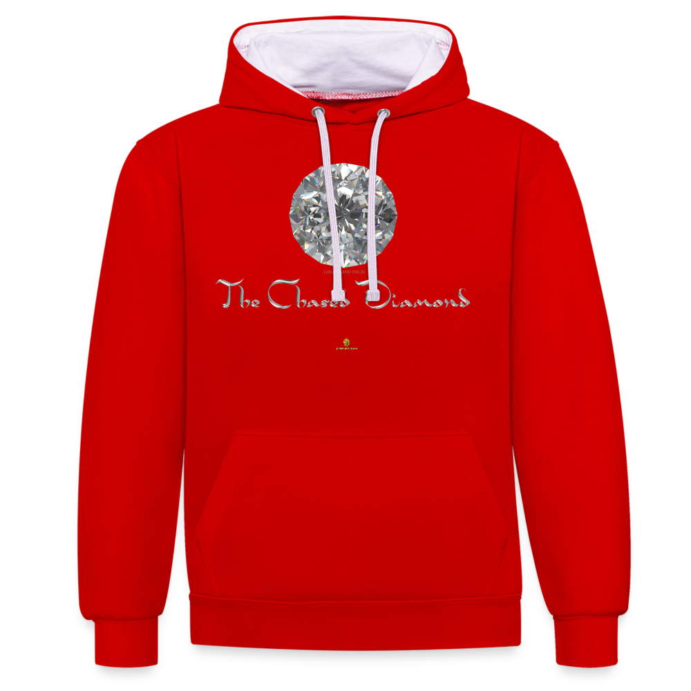 Sweat à Capuche The Chased Diamond - Graphartixry - rouge/blanc