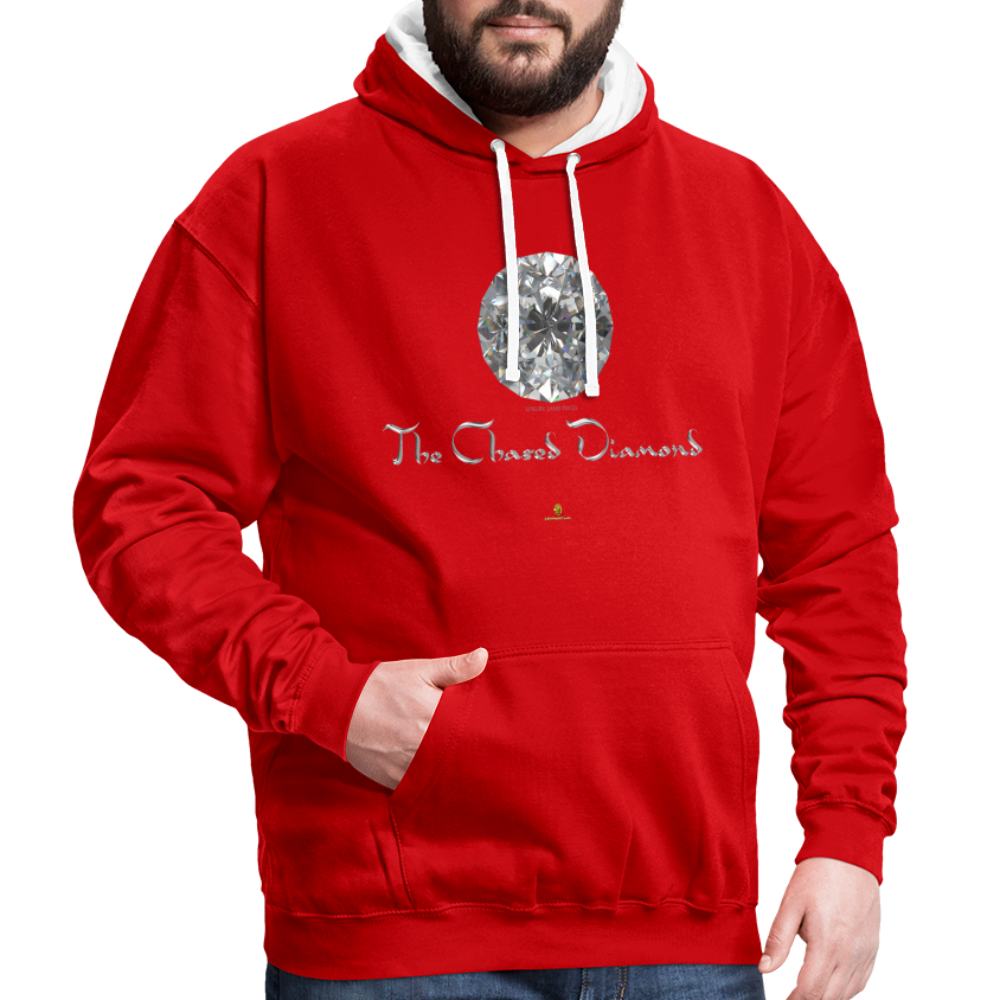 Sweat à Capuche The Chased Diamond - Graphartixry - rouge/blanc