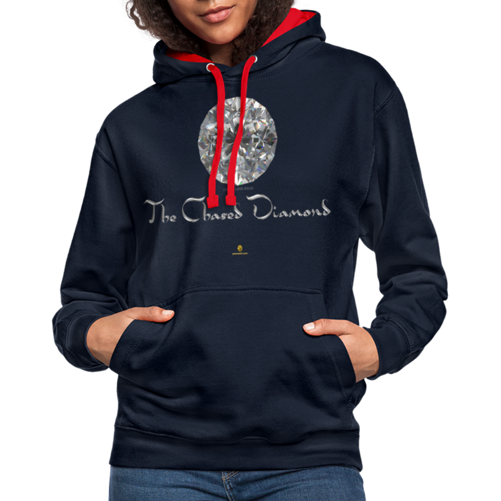 Sweat à Capuche The Chased Diamond - Graphartixry - bleu marine/rouge